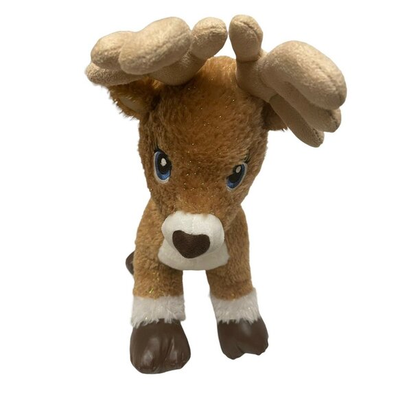 Dancer Christmas Reindeer Brown Build A Bear Workshop Plush Medallion Collar 19" - Picture 4 of 10